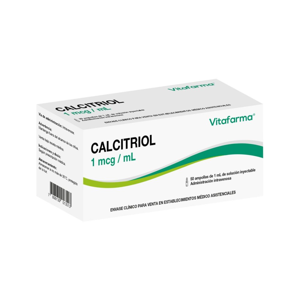 Calcitriol solución inyectable 1 mcg/1 mL