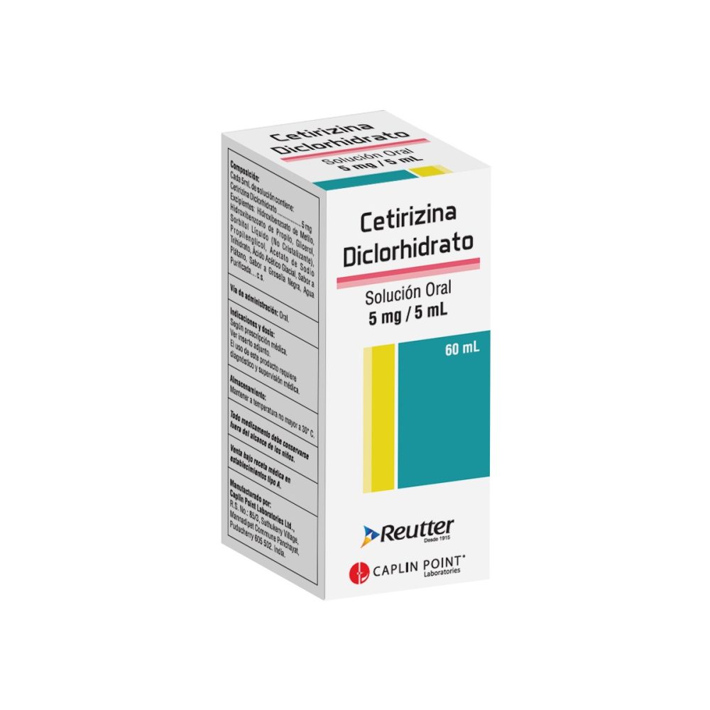 Cetirizina diclorhidrato solución oral 5 mg/5 mL