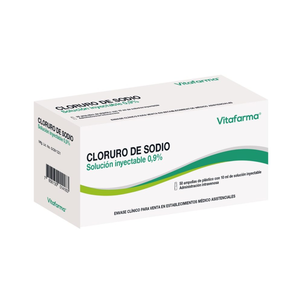 Cloruro de sodio solución inyectable 0,9% de 10 mL
