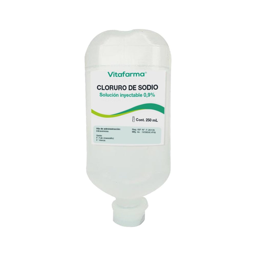 Cloruro de sodio solución inyectable 0,9% - 250 mL