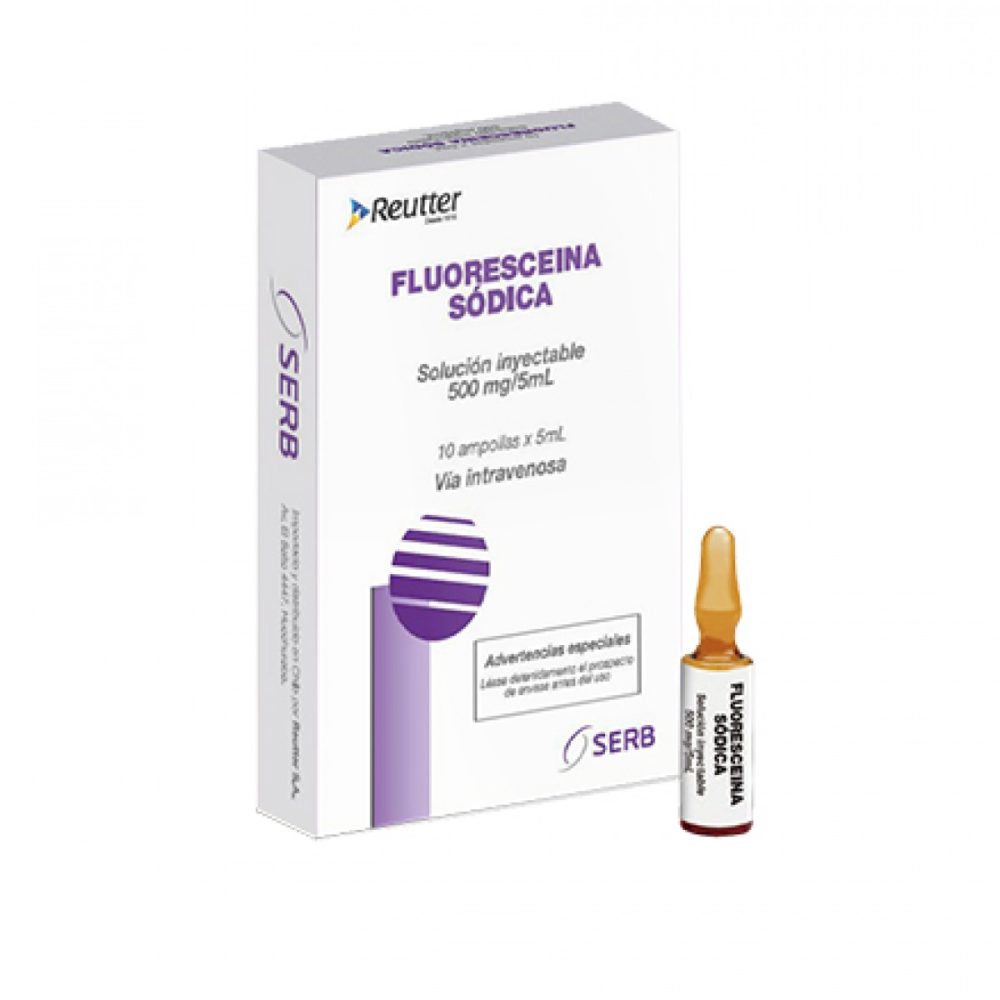 Fluoresceína sódica solución inyectable 500 mg/5 mL